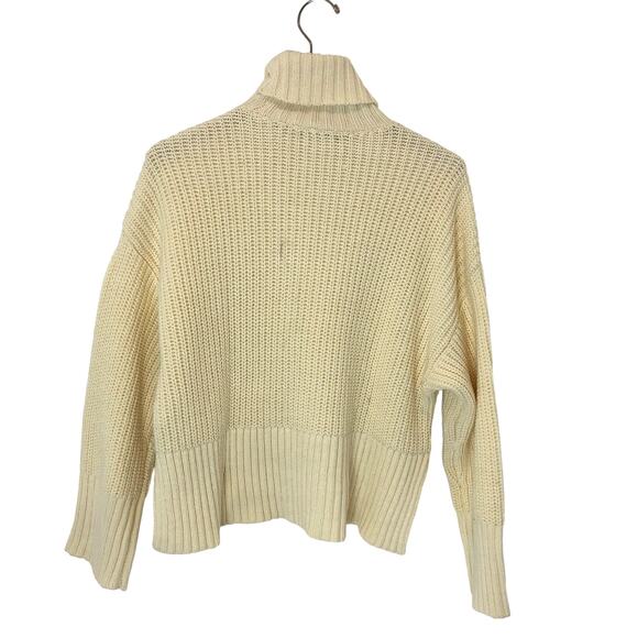 MADEWELL-Wide Rib Turtleneck Sweater- Antique Cream-M-NWT - Picture 7 of 10